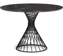 Стеклянный стол Woodville Вивиен 110 черный мрамор/черный 612165