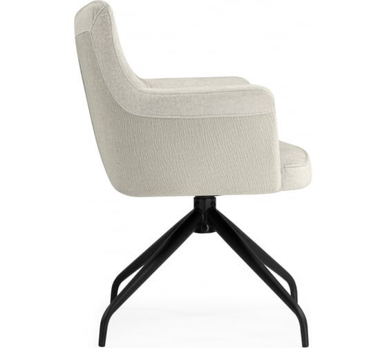 Стул на металлокаркасе Woodville Kaser 360 крутящийся ivory/black 15842