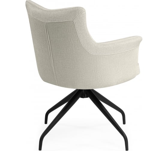 Стул на металлокаркасе Woodville Kaser 360 крутящийся ivory/black 15842
