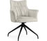 Стул на металлокаркасе Woodville Kaser 360 крутящийся ivory/black 15842 2