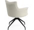 Стул на металлокаркасе Woodville Kaser 360 крутящийся ivory/black 15842 6