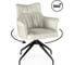 Стул на металлокаркасе Woodville Kaser 360 крутящийся ivory/black 15842 1