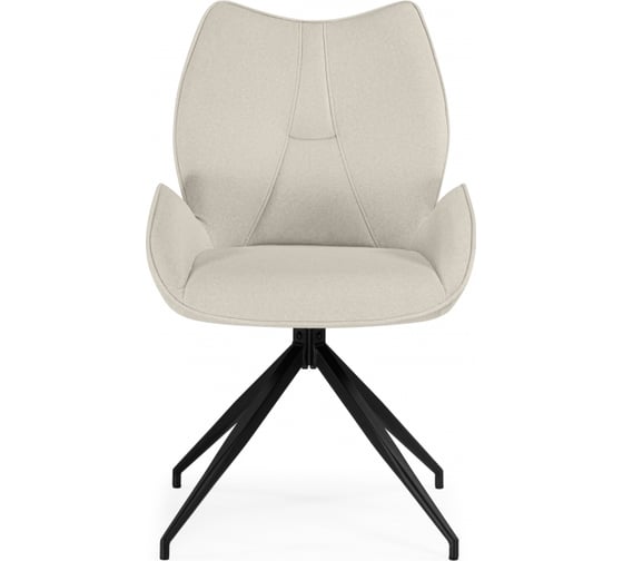 Стул на металлокаркасе Woodville Miranda 360 крутящийся beige/black 15847