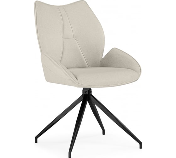 Стул на металлокаркасе Woodville Miranda 360 крутящийся beige/black 15847