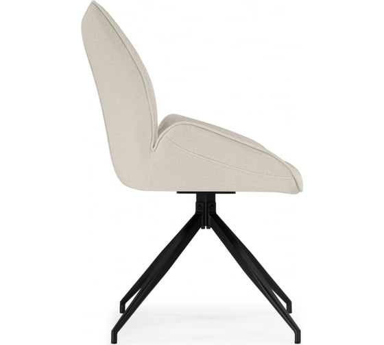 Стул на металлокаркасе Woodville Miranda 360 крутящийся beige/black 15847
