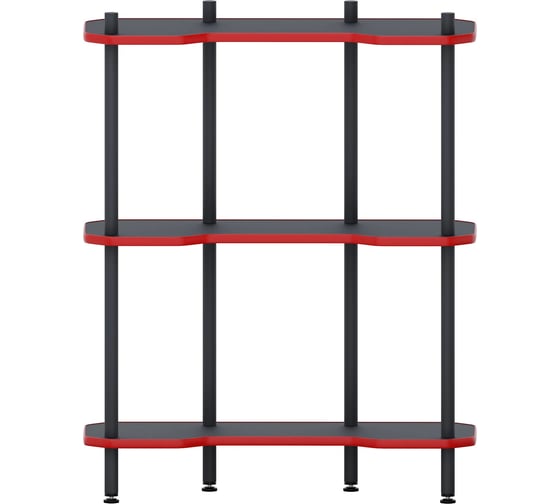 Стеллаж этажерка VMMGame TIER-3 DARK RED UN-3-BKRD