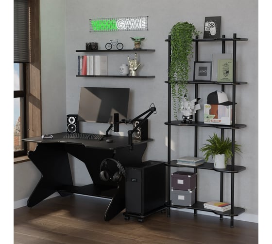 Стеллаж этажерка VMMGame TIER-5 DARK BLACK UN-5-BKBK