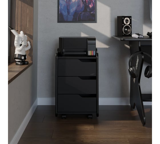 Тумба для игрового компьютерного стола VMMGame CASE MIDDLE 40 BLACK CS-1BKBK-M
