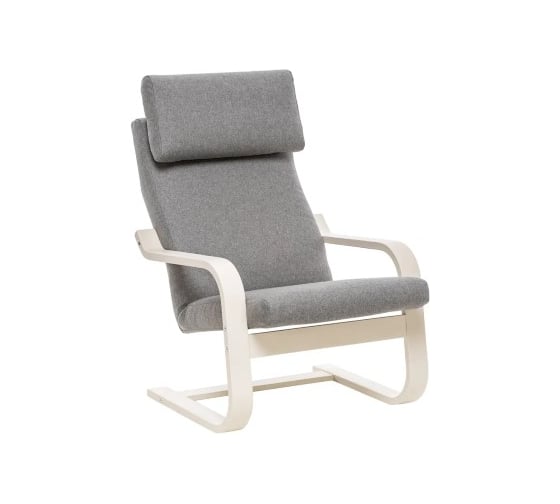 Кресло Leset Ниас, Слоновая кость, ткань Lunar Ash серая 6750-0603