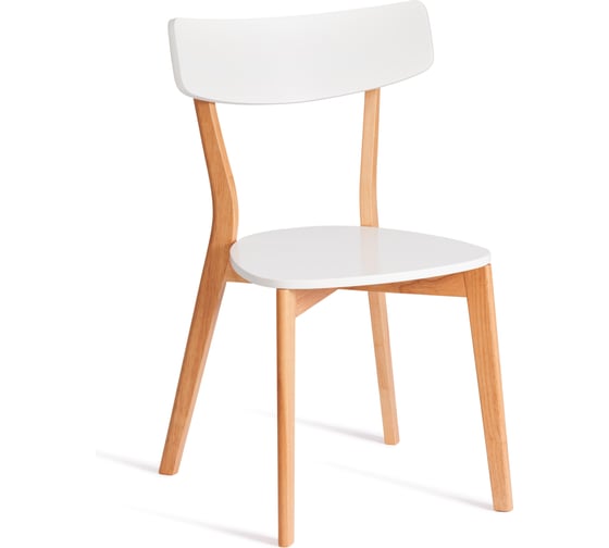 Комплект стульев Tetchair Claire 2 шт., дерево гевея, белый/натуральное дерево 21281