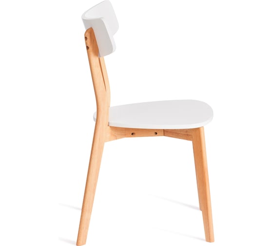 Комплект стульев Tetchair Claire 2 шт., дерево гевея, белый/натуральное дерево 21281