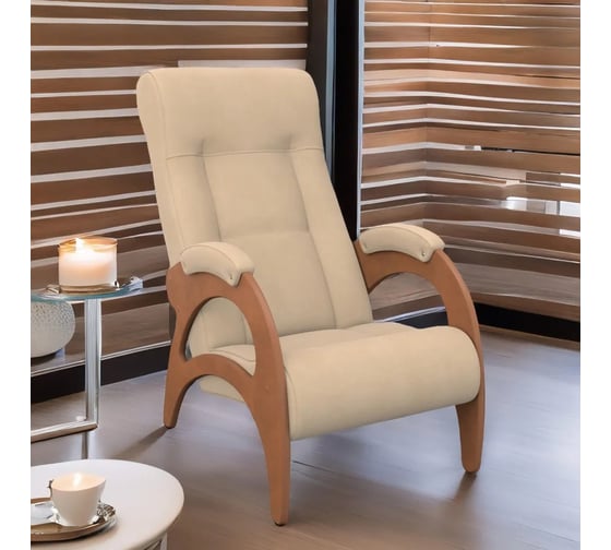 Кресло WISSAR Аура 41 Verona Vanilla, Орех-эмаль 3861