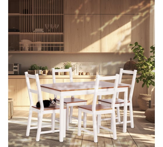 Комплект стульев Tetchair Соната 2 шт, массив сосны, 41x50x95 см, антик/белый 24777