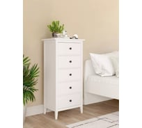 Комод Leset Токе 5 ящиков, белый 1242-7585