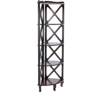 Этажерка-стеллаж угловая WISSAR Джульетта-4 орех 3274