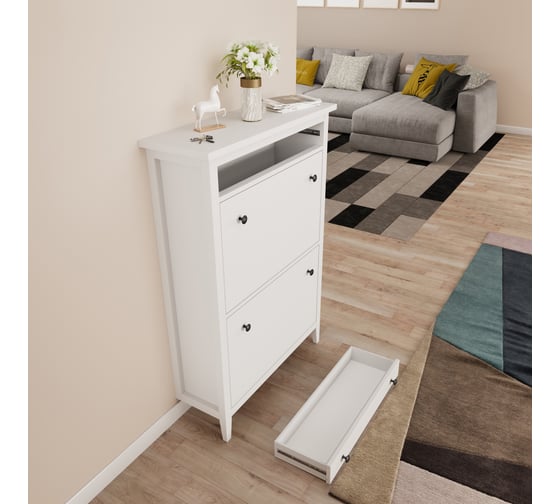 Обувница Leset Токе 3 ящика, белый 1240-6540