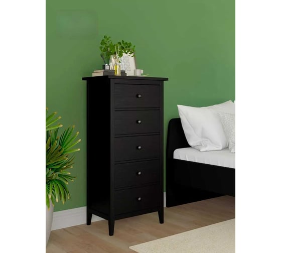 Комод Leset Токе 5 ящиков, черный 1242-7580