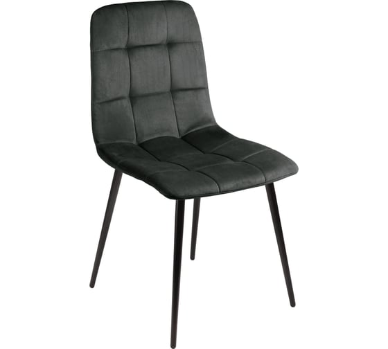 Комплект из 4 стульев Алвест AV 406-N ткань Sirius black, опора К3 разборная, черный глянец AV 406N-Sb-08-К