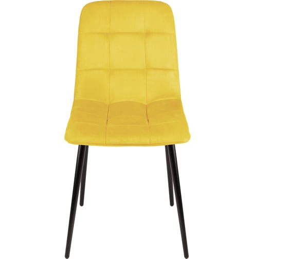 Комплект из 4 стульев Алвест AV 406-N ткань Sirius lemon, опора К3 разборная, черный глянец AV 406N-Slem-08-К