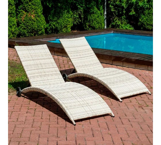 Комплект шезлонгов Royal Family AGATA без матраса, в бежевом цвете 888-2-21 1