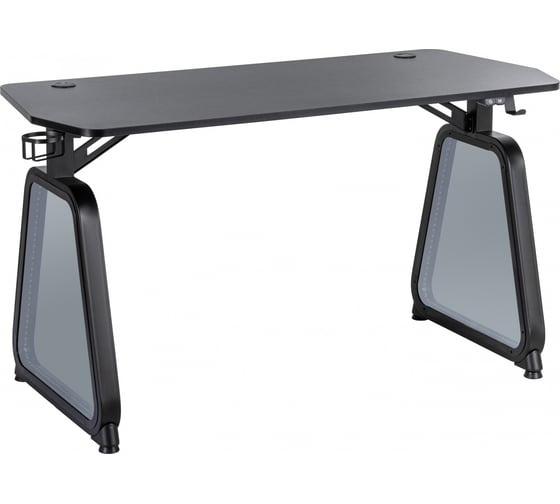 Стол игровой Cactus CS-GMD-BK-RGB столешница МДФ, черный каркас, черный, 136x60x75 см 2004087