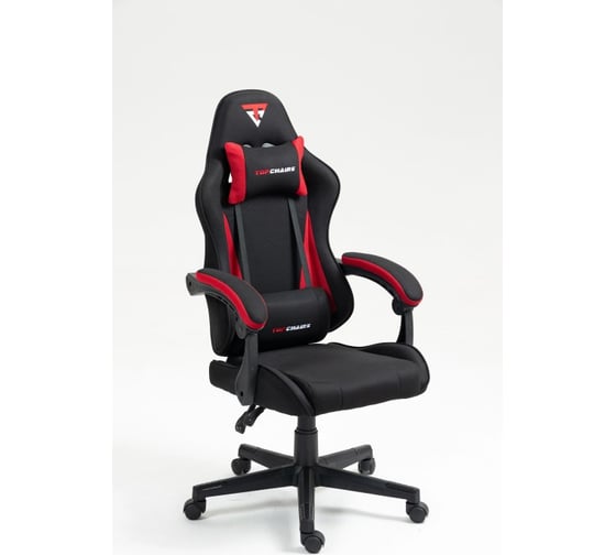 Кресло компьютерное игровое Стул Груп TopChairs Phantom, ткань, черно-красный GF-8080 TT701+TT703