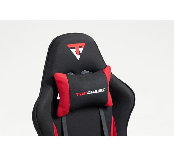 Кресло компьютерное игровое Стул Груп TopChairs Phantom, ткань, черно-красный GF-8080 TT701+TT703