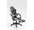 Кресло компьютерное игровое Стул Груп TopChairs Prophet с оттоманкой, черно-белый GF-8086 black+white 4