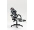 Кресло компьютерное игровое Стул Груп TopChairs Prophet с оттоманкой, черно-белый GF-8086 black+white 6