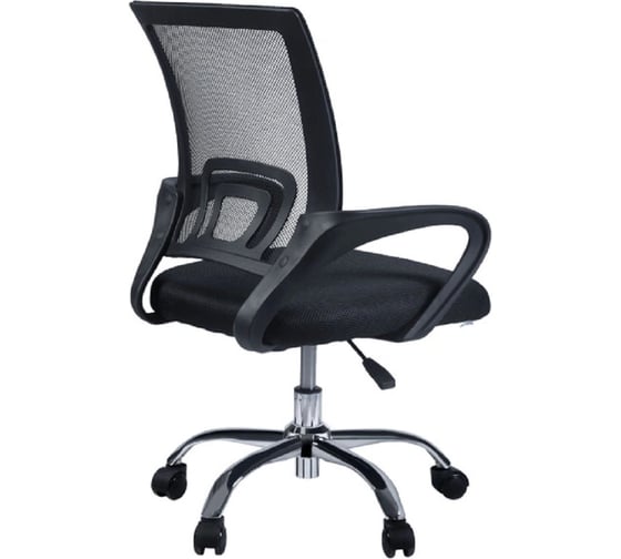 Офисное поворотное кресло KSG Kingstyle AT-16 Aris LT Chrome черный аналог 695, 696 KS-000736