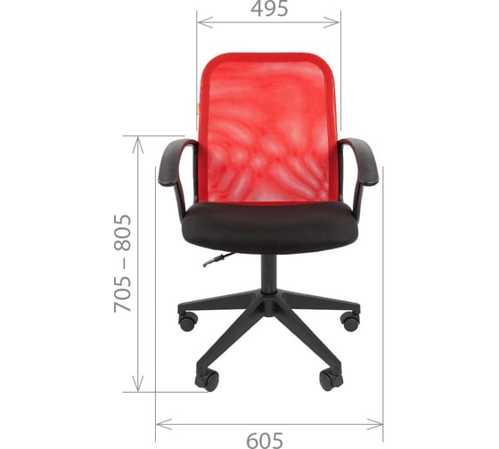 CHAIRMAN компьютерное кресло 615 красный 00-07022348