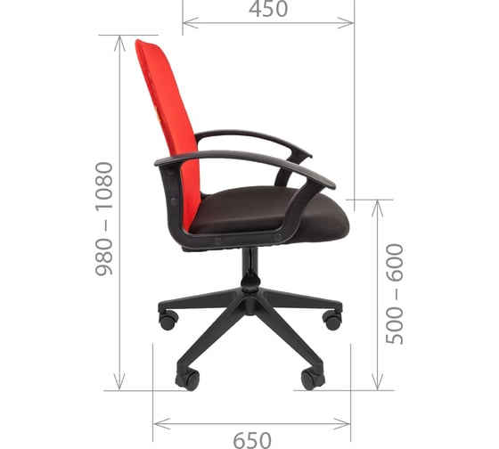 CHAIRMAN компьютерное кресло 615 красный 00-07022348