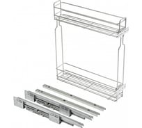 Боковое двухуровневое карго GTV к ящику, юез направляющих, 200 мм, антрацит KO-BO200TD-60