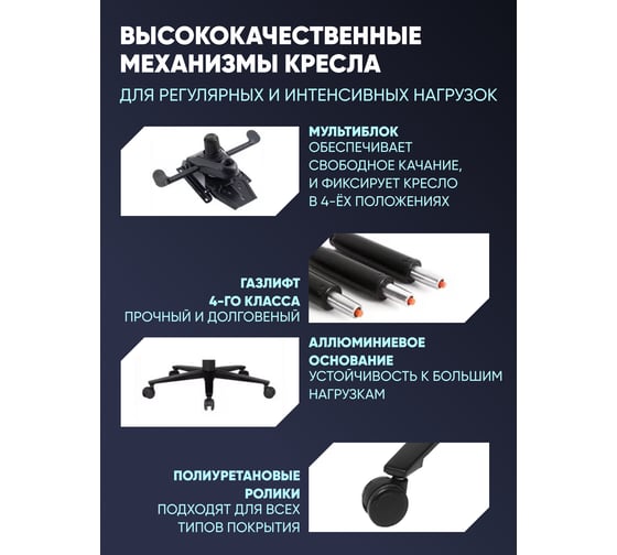 Компьютерное поворотное кресло KSG BRAVE AF-3 Hawk Black НФ-00001097