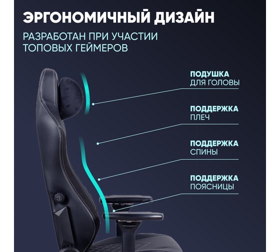 Компьютерное поворотное кресло KSG BRAVE AF-8 Walker Black черный НФ-00000933