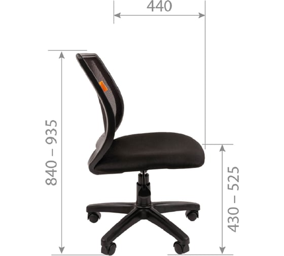Компьютерное кресло CHAIRMAN 699 TW черный без подлокотников 00-07059211