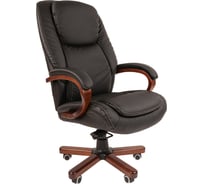 Компьютерное кресло CHAIRMAN 408 кожа+PU черный 00-07030084