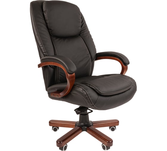 Компьютерное кресло CHAIRMAN 408 кожа+PU черный 00-07030084 1