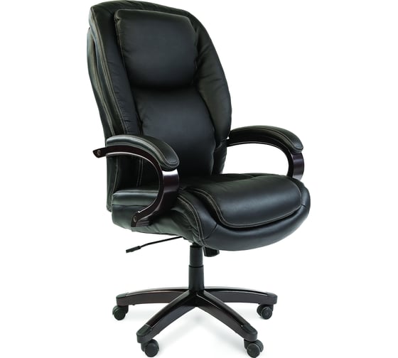 Компьютерное кресло CHAIRMAN 408 кожа+PU черный 00-07030084
