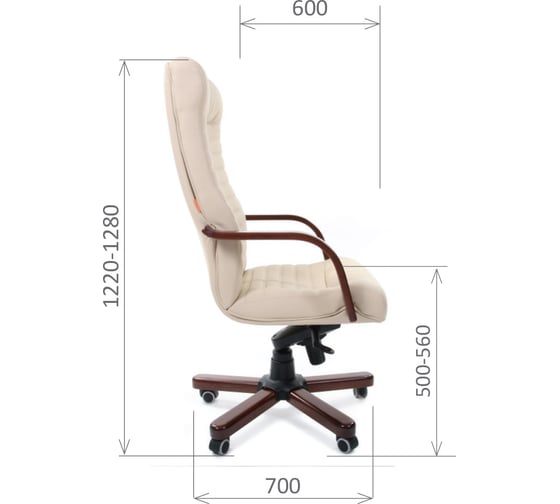 Компьютерное кресло CHAIRMAN 480 WD экопремиум 101 бежевый 00-07009715