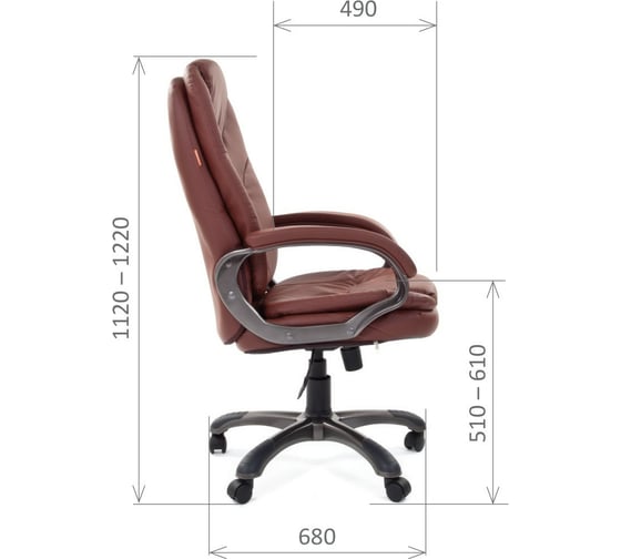 Компьютерное кресло CHAIRMAN 668 экопремиум коричневый новый 00-07007678