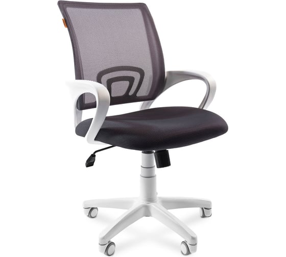 Компьютерное кресло CHAIRMAN 696 белый пластик TW-12/TW-04 серый N 00-07017608