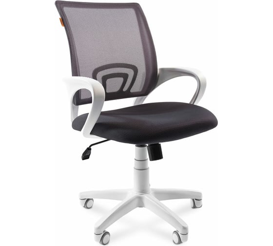 Компьютерное кресло CHAIRMAN 696 белый пластик TW-12/TW-04 серый N 00-07017608