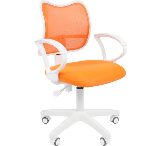 Компьютерное кресло CHAIRMAN 450 LT белый пластик TW-16/TW-66 оранжевый 00-07019777