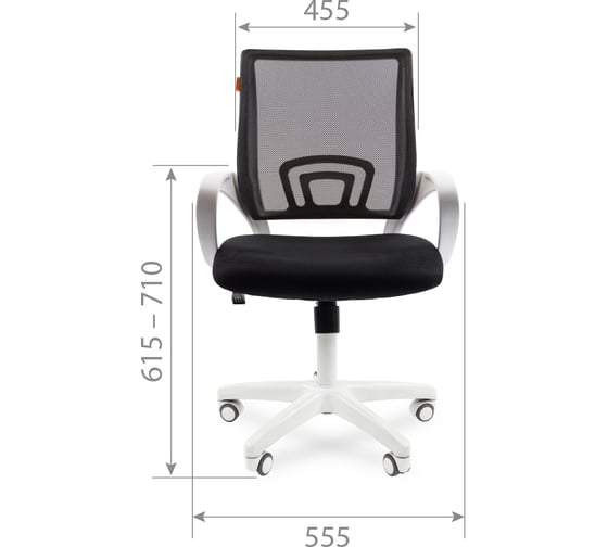 Компьютерное кресло CHAIRMAN 696 белый пластик TW-11/TW-01 черный 00-07014835