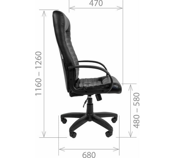 Компьютерное кресло CHAIRMAN 480 LT экопремиум черный 00-07000191
