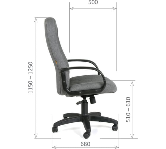 Компьютерное кресло CHAIRMAN 685 TW-12 серый N 00-07017607