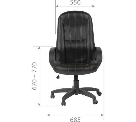 Компьютерное кресло CHAIRMAN 685 кожзам черный 00-01180276
