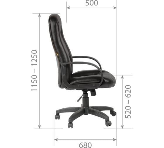 Компьютерное кресло CHAIRMAN 685 кожзам черный 00-01180276