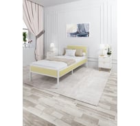 Односпальная кровать Solarius Лофт с реечным основанием, цвет венге с белым металлическим каркасом, 100x200 см kr100loft-ven-white